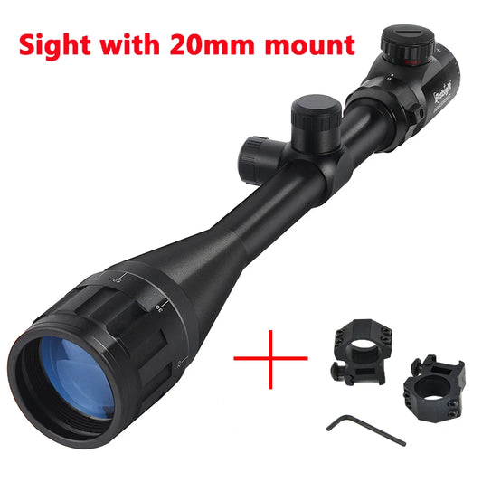 6-24x50 AO Rifle Scope Hunting Long-Range Scope Illuminated Red/Green Reticle