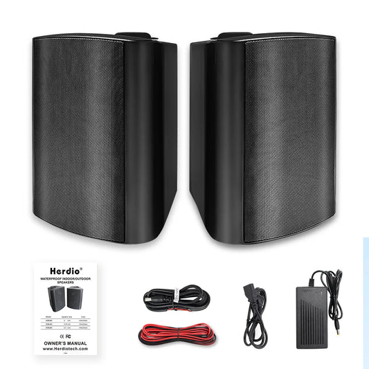 5.25'' 2PCS Indoor Outdoor Bluetooth Speakers Patio Waterproof 300 Watts