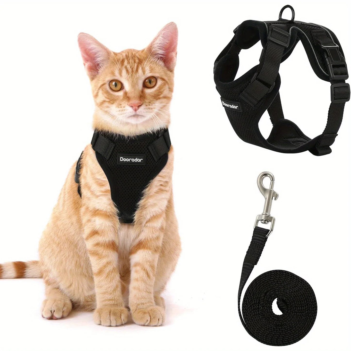 Cat Leash Non-Slip Adjustable Leash Non-Slip Cat Leash Vest Pet