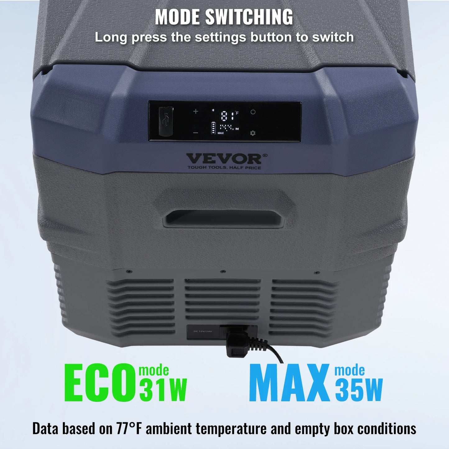 Car Refrigerator 12 Volt Car Refrigerator Fridge 37 L -4℉-68℉ 12/24V DC and 100-240V AC for Camping and RV