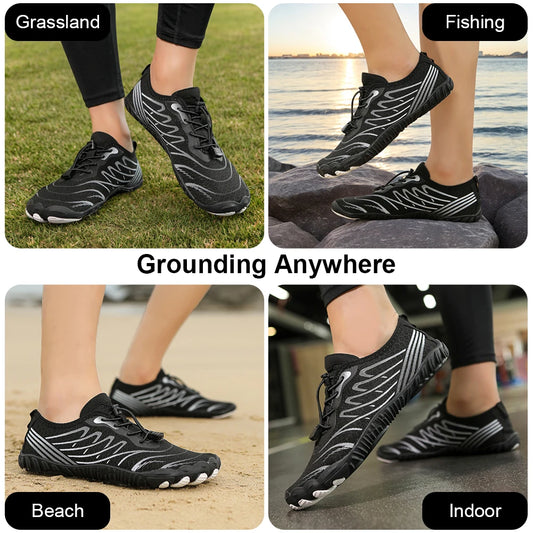 Copper Conductive Grounded Shoes Non Slip Breathable Aqua Shoes