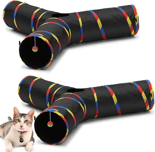 2 Pack Collapsible Cat Tunnels 3 Way