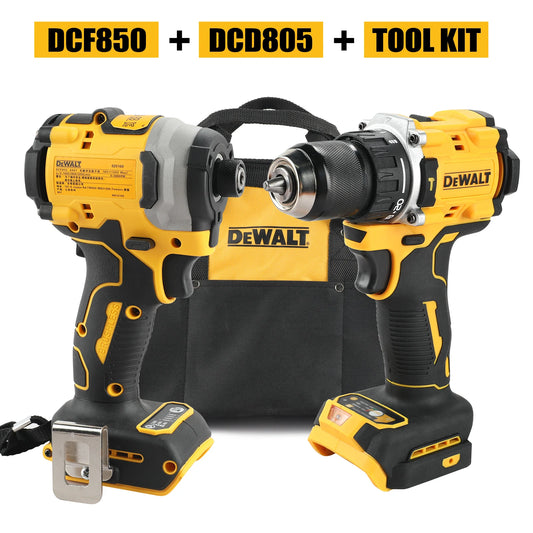 20V Max Lithium Brushless Combo Kit - Cordless Screwdriver, Impact Drill & tool bag