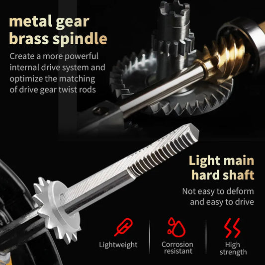 Spinning Reel, 5.2:1 Gear Ratio, 22.05lb Extraction, Smooth and Sensitive Aluminum Alloy Body, Pa Nylon, Left/Right