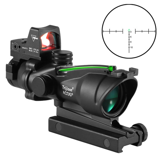 Adjustable 4x32 Red Dot 1x 4x Scope Red Dot Tactical Scope 20mm Rail Scope