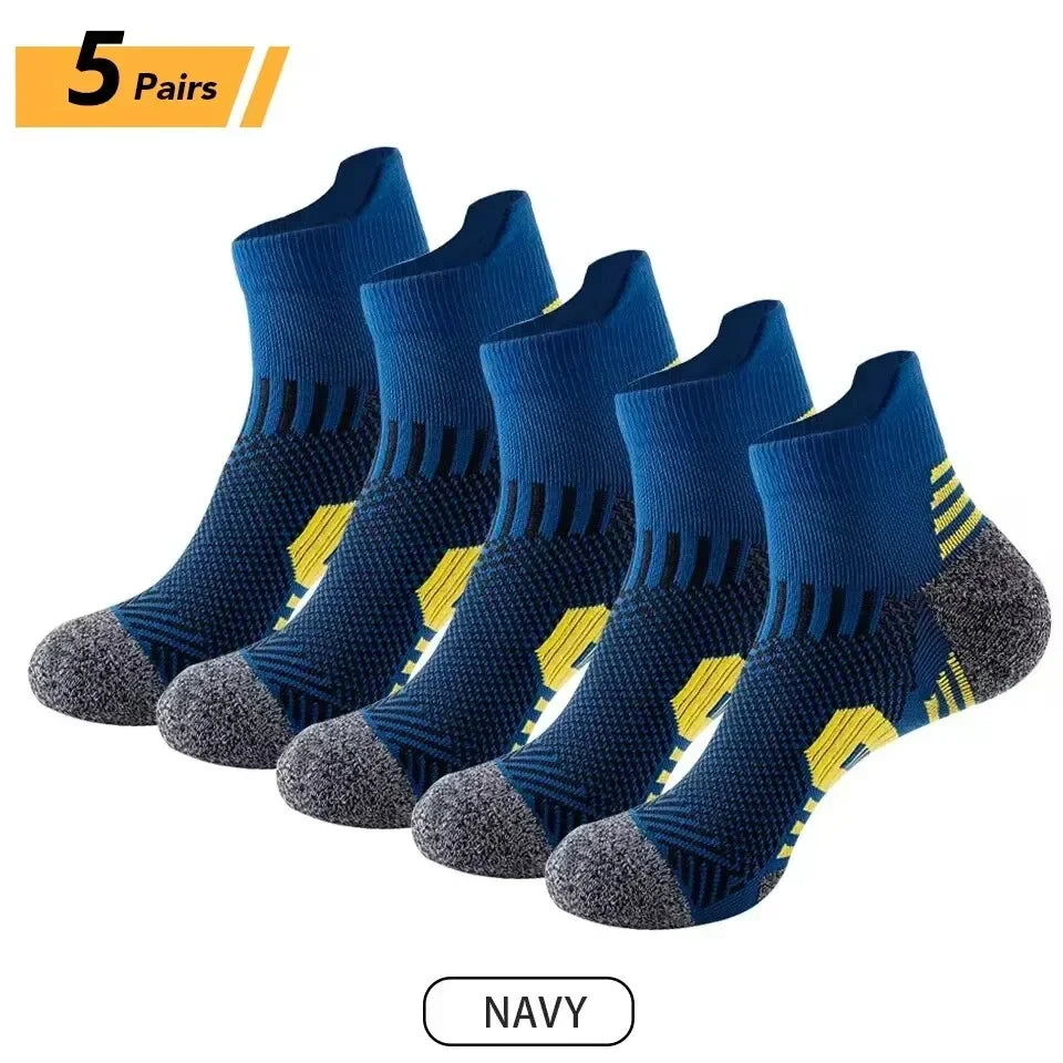 3/5Pairs Men's Sport Socks Breathable Running Basketball Socks