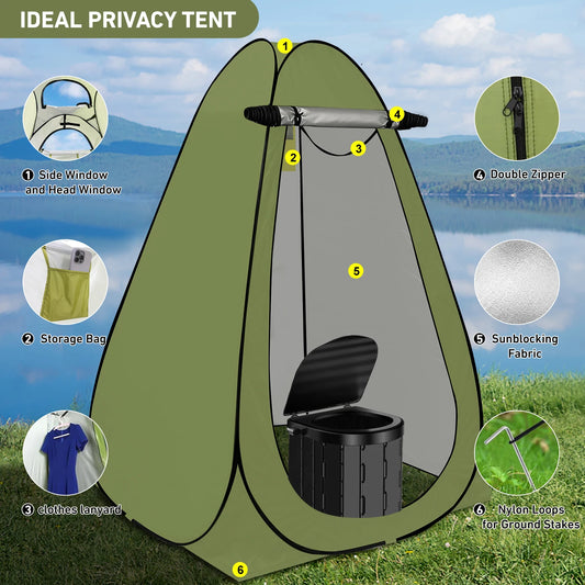 Camping Toilet with 1.5m Pop up