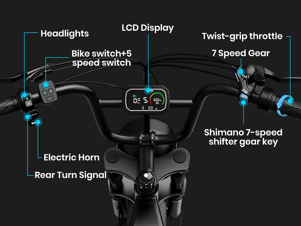 Adults Electric 1000W Motor Bicycle 48V 20AH 20“ Tire