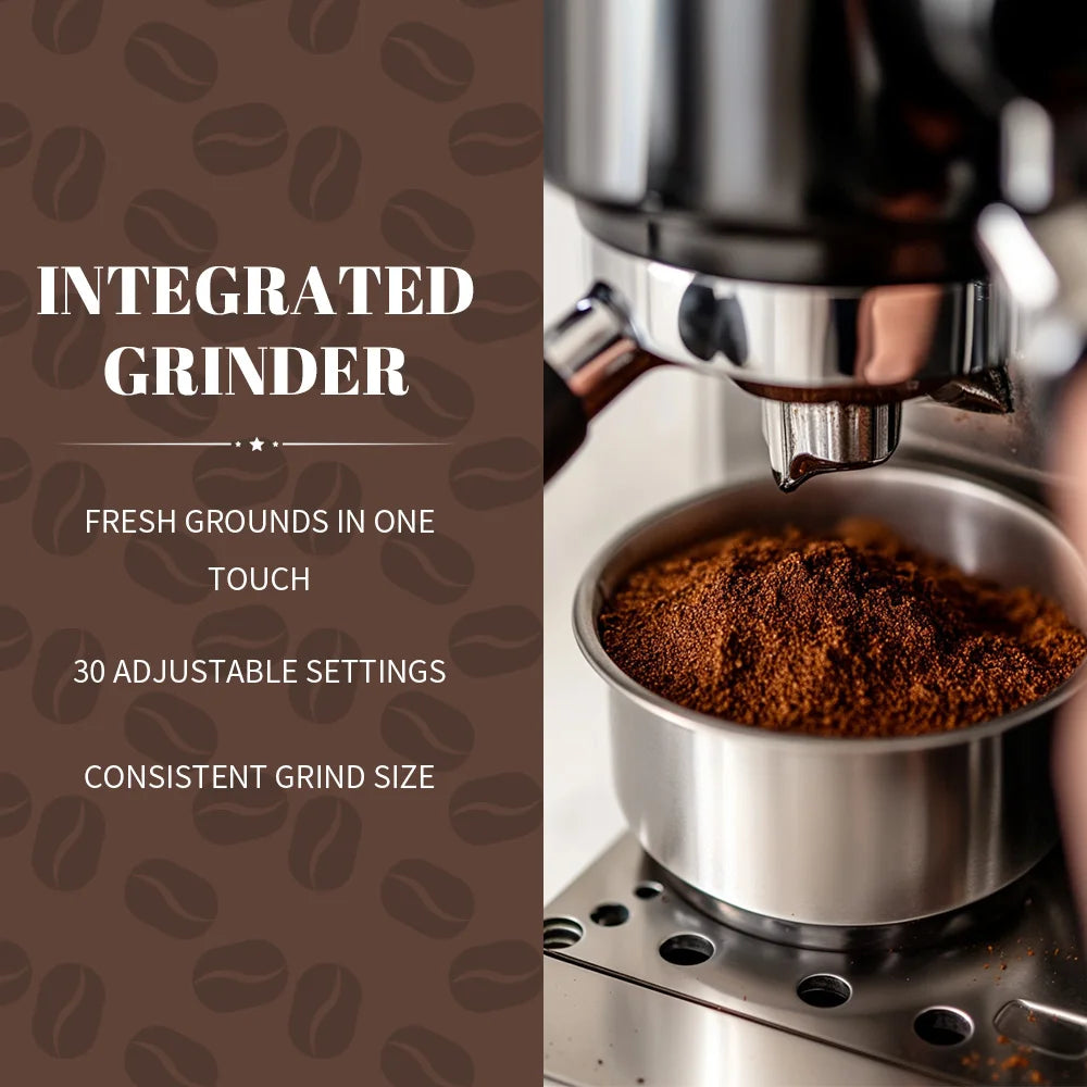 SEJOY CM7000 Espresso Machine with Built-in Grinder Fully Automatic Coffee Maker 20 Bar Professional Milk Frother