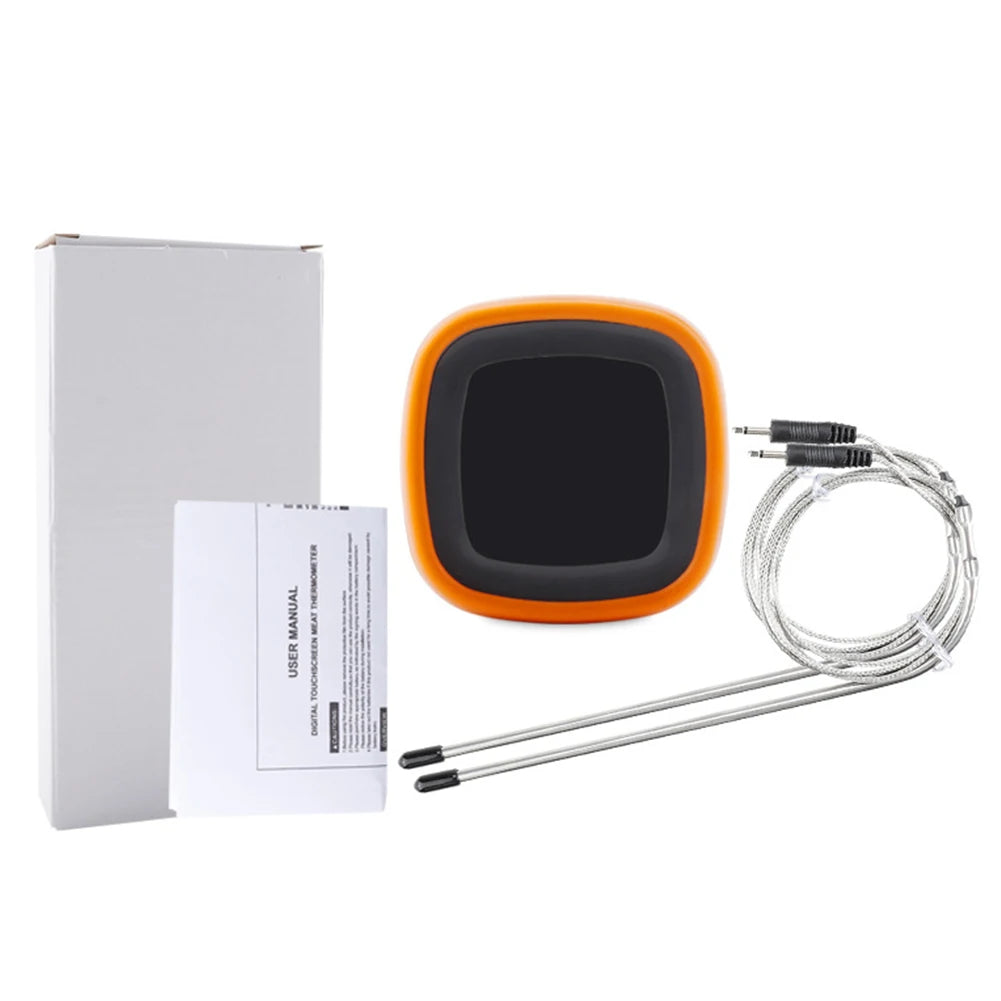 Digital Meat Kitchen Thermometer Touch Screen Waterproof Oven Cooking BBQ Temperature Meter Timer Mode for Grilling BBQ Cooking