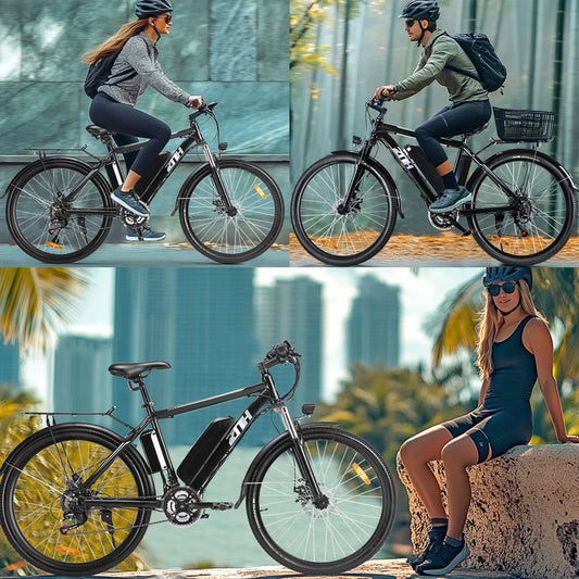 1000W Peak 48V Electric-Bike with Removable Battery