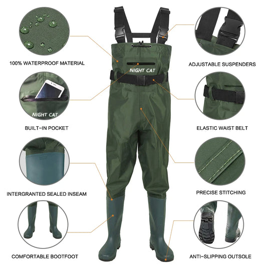 Lightweight Fishing Waders Breathable Chest Waders With Boots