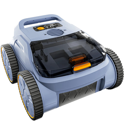 Pool Vacuum 150 Mins Running Up to 2000 Sq.ft., 45,000Pa Powerful Suction, Wall-Climbing for Above/in Ground Pools