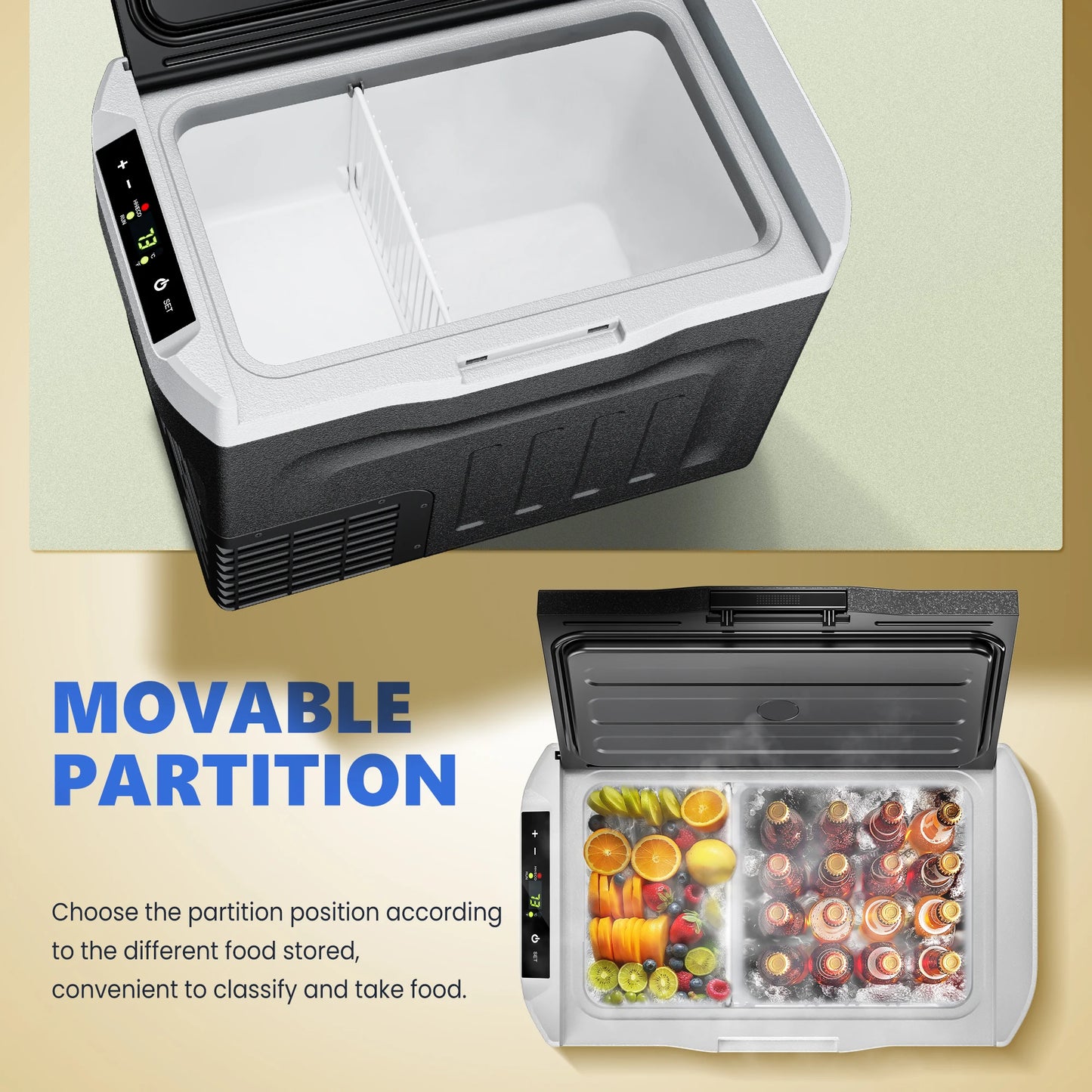 Portable 20/30L Car Refrigerator Compressor Mini Fridge Freezer Cooler I