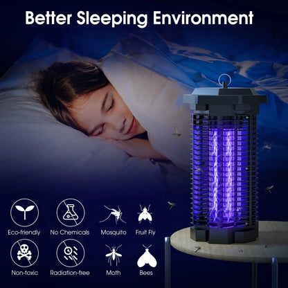 4000V Waterproof Electric Bug Zappers 2500sq.ft Low Light intensity 7.1"