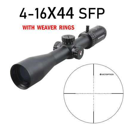 4-16x44 FFP SFP Riflescope FDE with Turret Lock Feature Edge-to-Edge Image MDL Long Eye Relief