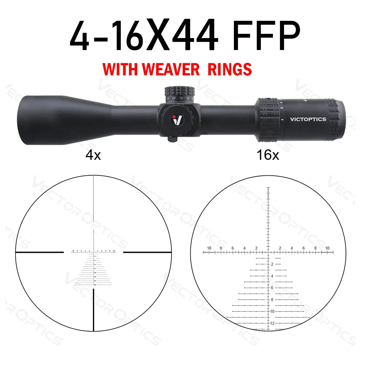 4-16x44 FFP SFP Riflescope FDE with Turret Lock Feature Edge-to-Edge Image MDL Long Eye Relief