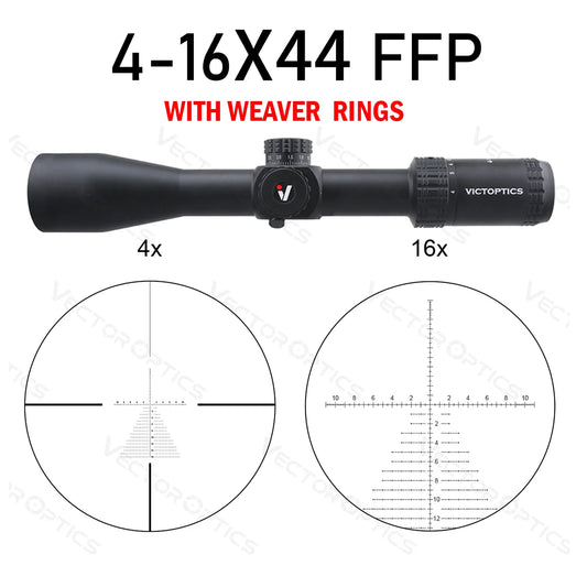 4-16x44 FFP SFP Riflescope FDE with Turret Lock Feature Edge-to-Edge Image MDL Long Eye Relief