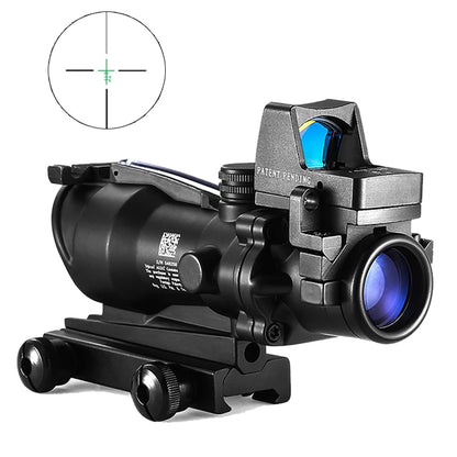 Adjustable 4x32 Red Dot 1x  4x Scope  Red Dot Tactical Scope 20mm Rail Scope