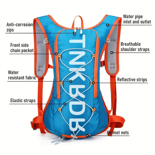 Road bike mountain sports backpack with water bag large capacity for helmet