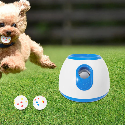 Automatic Ball Launcher for Dogs, Adjustable 10-30ft Throw Distance Includes 2" Machine-Washable Balls
