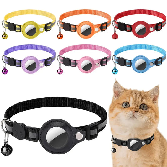 Reflective Cat Collar with Apple AirTag Holder
