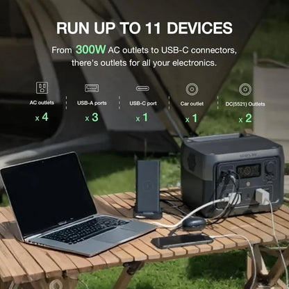 ECOFLOW Portable Power Station River 2 Max 500, 499Wh LiFePO4 Battery/ 1 Hour Fast Charging, Up to 1000W Output Solar Generator