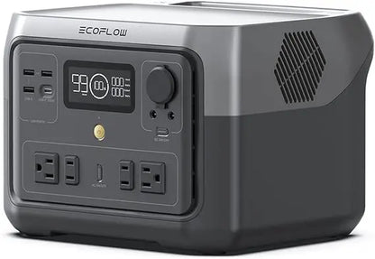 ECOFLOW Portable Power Station River 2 Max 500, 499Wh LiFePO4 Battery/ 1 Hour Fast Charging, Up to 1000W Output Solar Generator