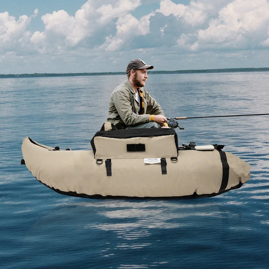 Fishing Float Tube U Shaped Fishing Raft with Hand Air Pump and Storage Pockets