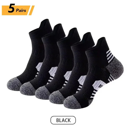 3/5Pairs Men's Sport Socks Breathable  Running Basketball Socks