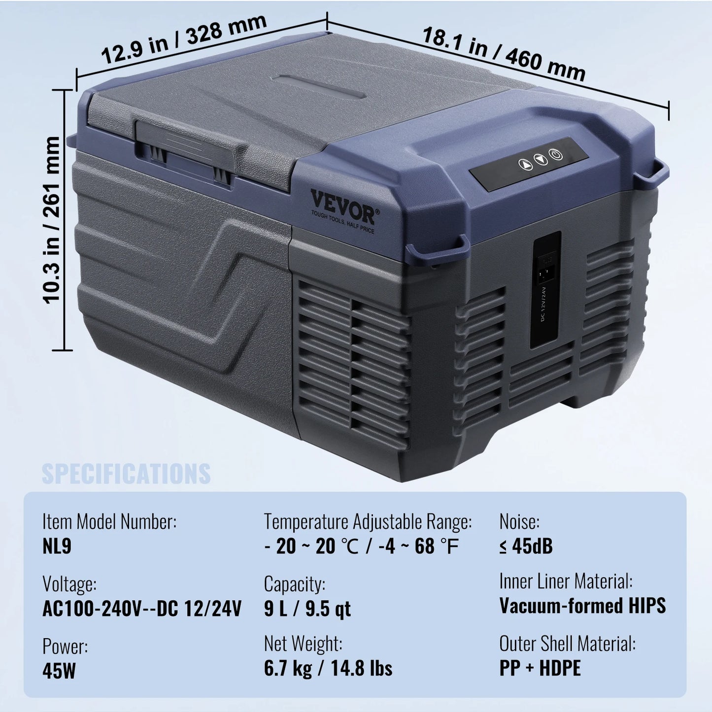 Car Refrigerator  12 Volt Car Refrigerator Fridge  37 L -4℉-68℉ 12/24V DC and 100-240V AC for Camping and RV