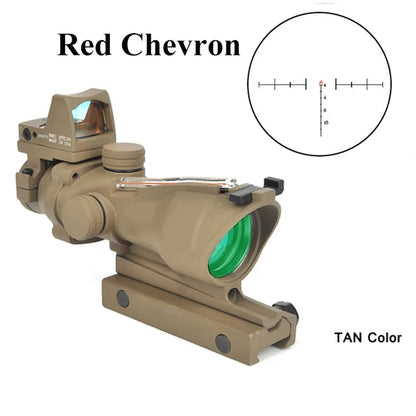 Adjustable 4x32 Red Dot 1x  4x Scope  Red Dot Tactical Scope 20mm Rail Scope
