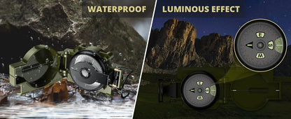 Professional Military Compass,3000 Gauss,Waterproof,with Carry Bag,