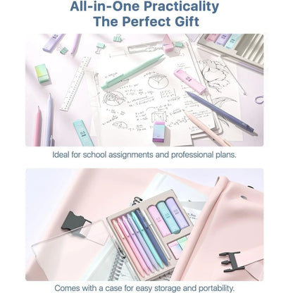 Mechanical Pencil 0.5, with HB and 2B lead fill 0.5mm, colored eraser set and eraser fill, 16 count pack