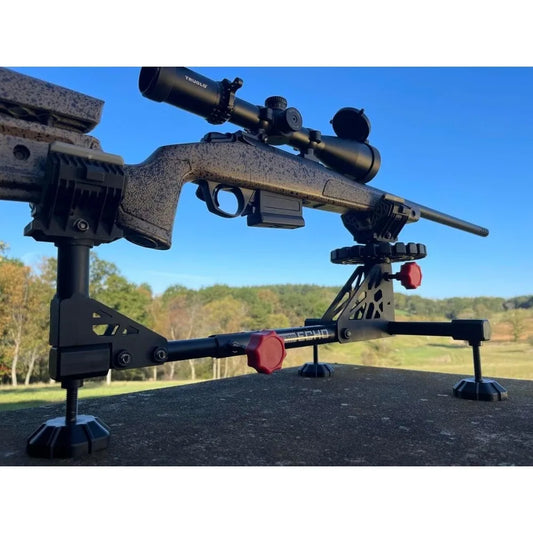 Adjustable Rifle Shooting Rest with Steel Frame Design & Non-Slip Rubber Stock Rest