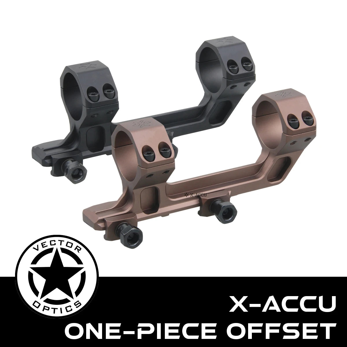 Vector Optics 30mm One-Piece Offset Mount 0 MOA Type Extended Tactical Style Light Weight