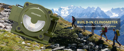 Professional Military Compass,3000 Gauss,Waterproof,with Carry Bag,