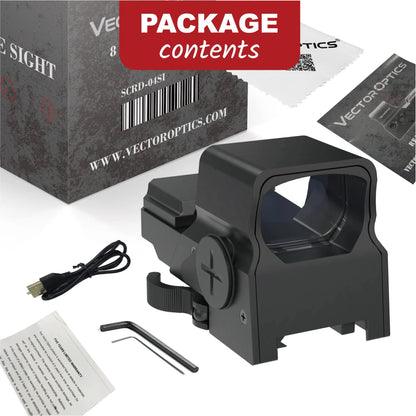 Omega 1x Tactical Reflex 8 Reticle Red Dot Sight Scope for .223 AK74 12ga