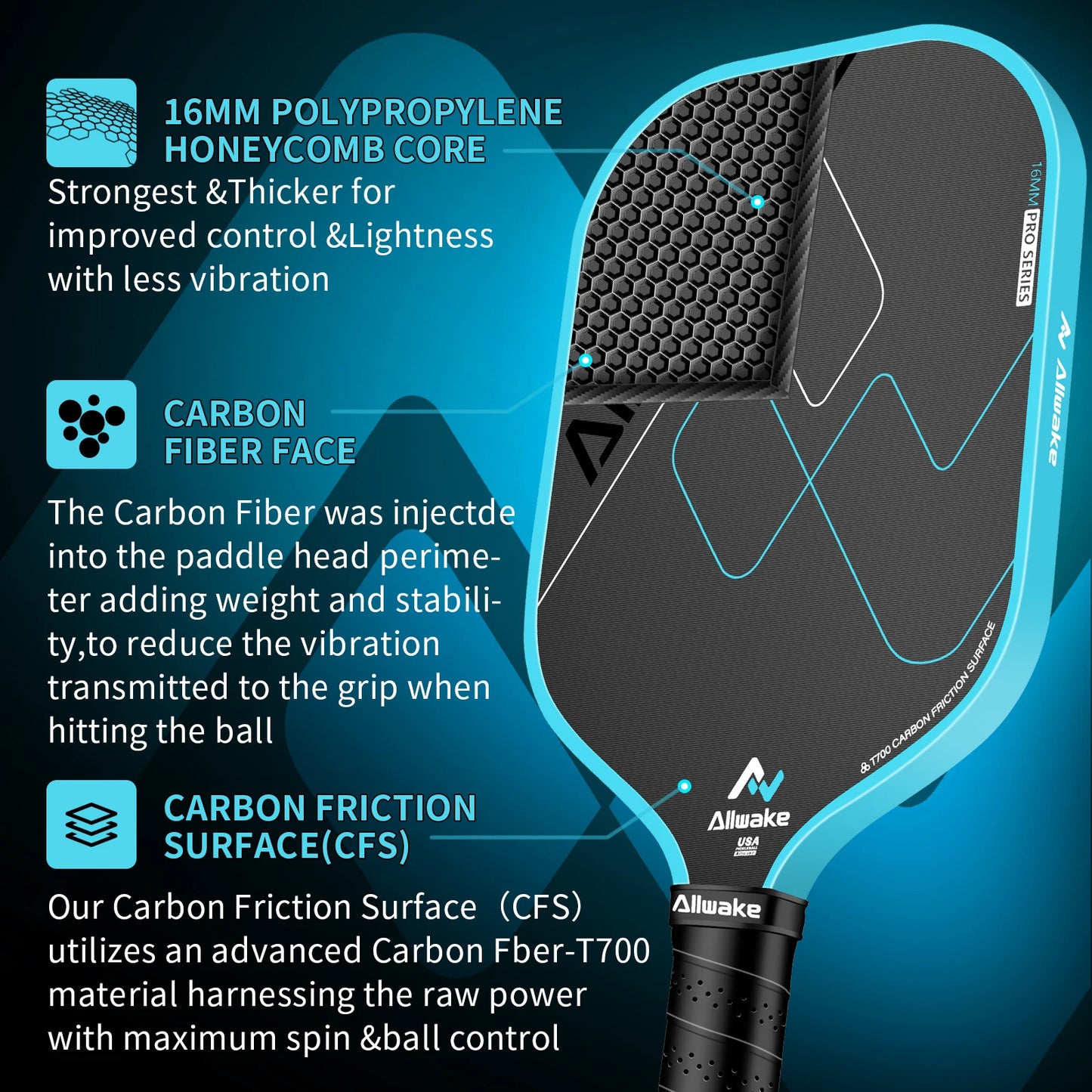 T700 Pickleball Paddle Racket