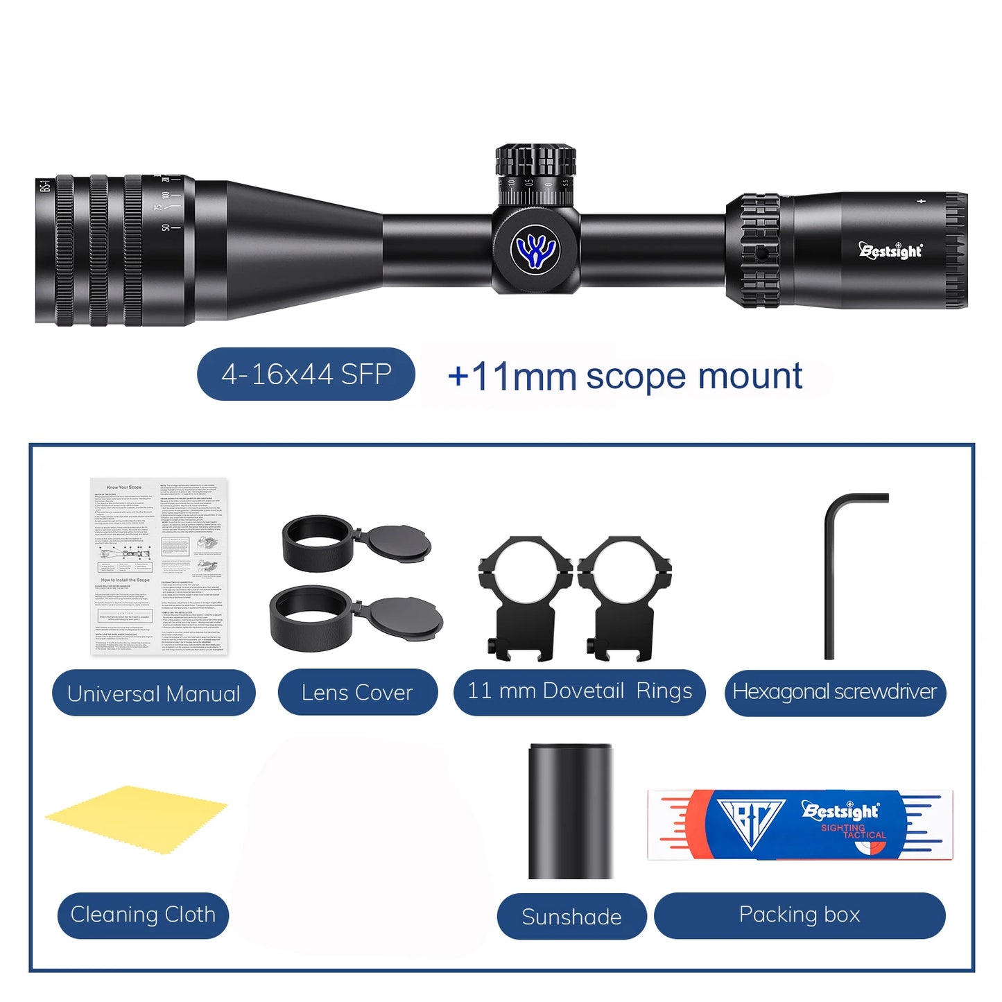 Tactical 4-16x44 AOE Riflescope Hunting Scopes Tactical