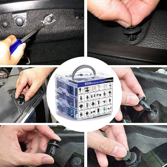 Car Retainer Clips Auto Fasteners Kit Fender Retainer with Fastener Remover