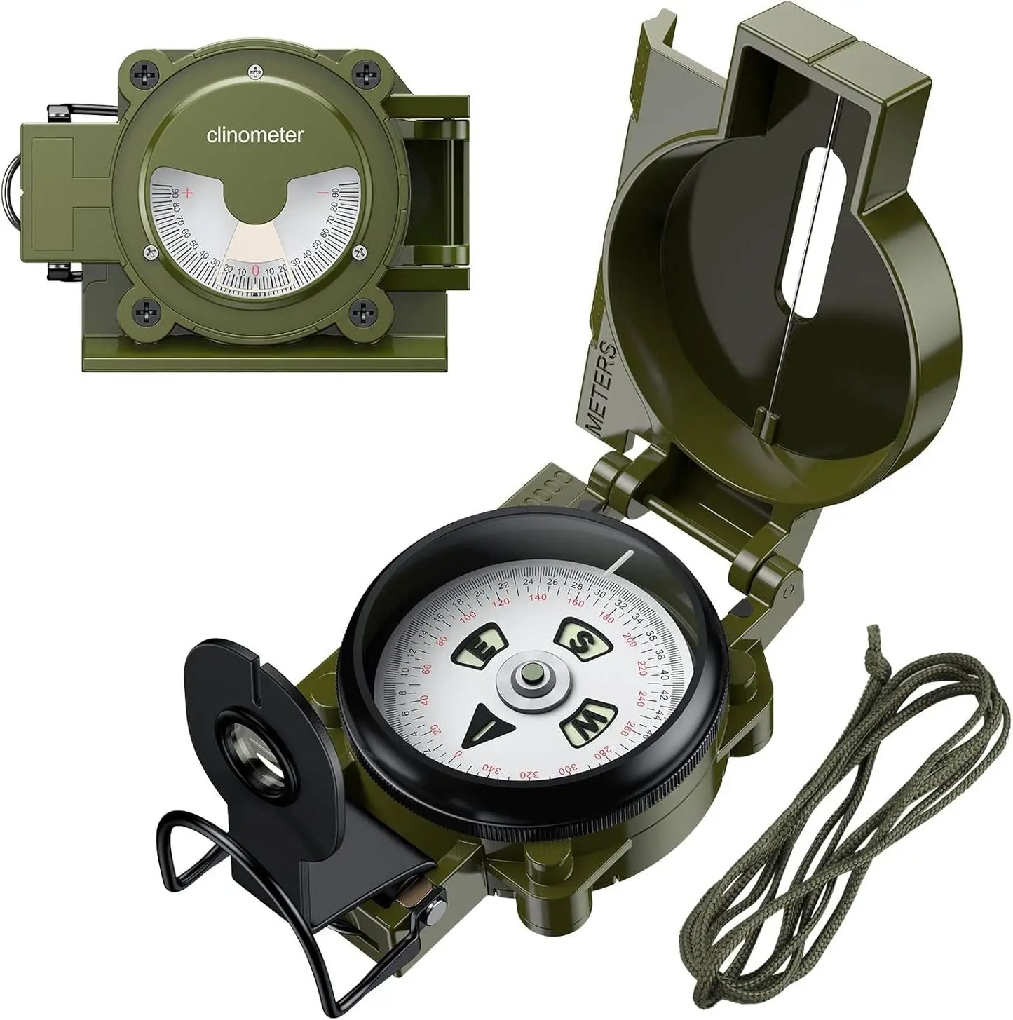 Professional Military Compass,3000 Gauss,Waterproof,with Carry Bag,