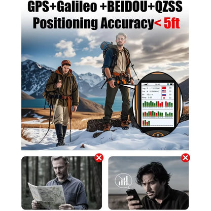 GPS Handheld Navigator, Portable Hiking GPS Multi-GNSS Support