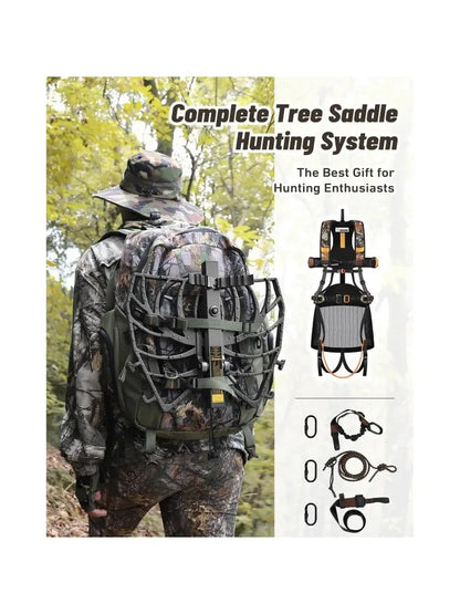 Complete Tree Saddle Hunting System, Platform, and Safety Harness