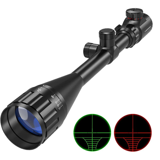 6-24x50 AO Rifle Scope Hunting Long-Range Scope Illuminated Red/Green Reticle