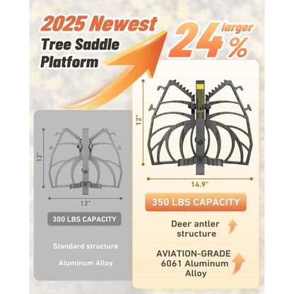 Complete Tree Saddle Hunting System, Platform, and Safety Harness