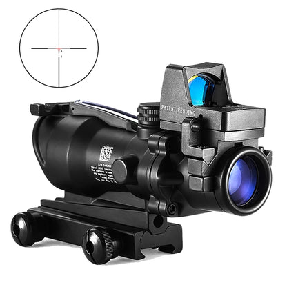 Adjustable 4x32 Red Dot 1x  4x Scope  Red Dot Tactical Scope 20mm Rail Scope