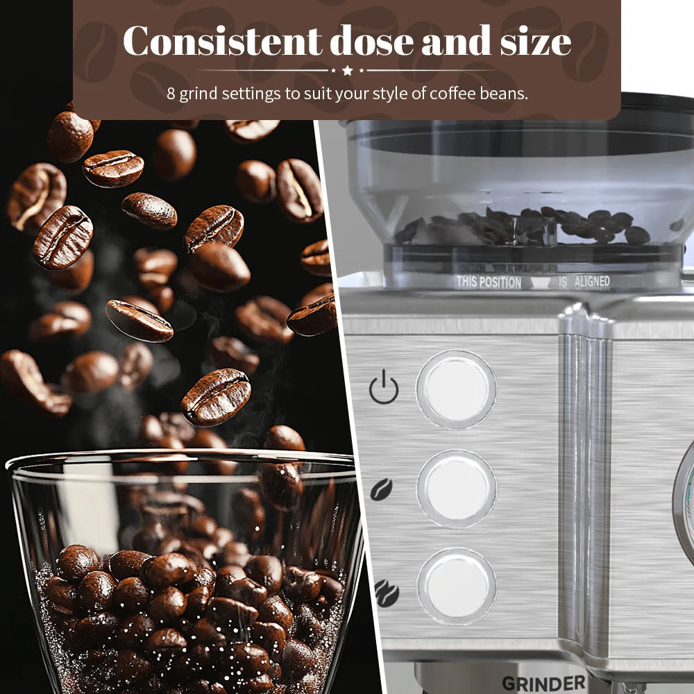 SEJOY CM7000 Espresso Machine with Built-in Grinder Fully Automatic Coffee Maker 20 Bar Professional  Milk Frother