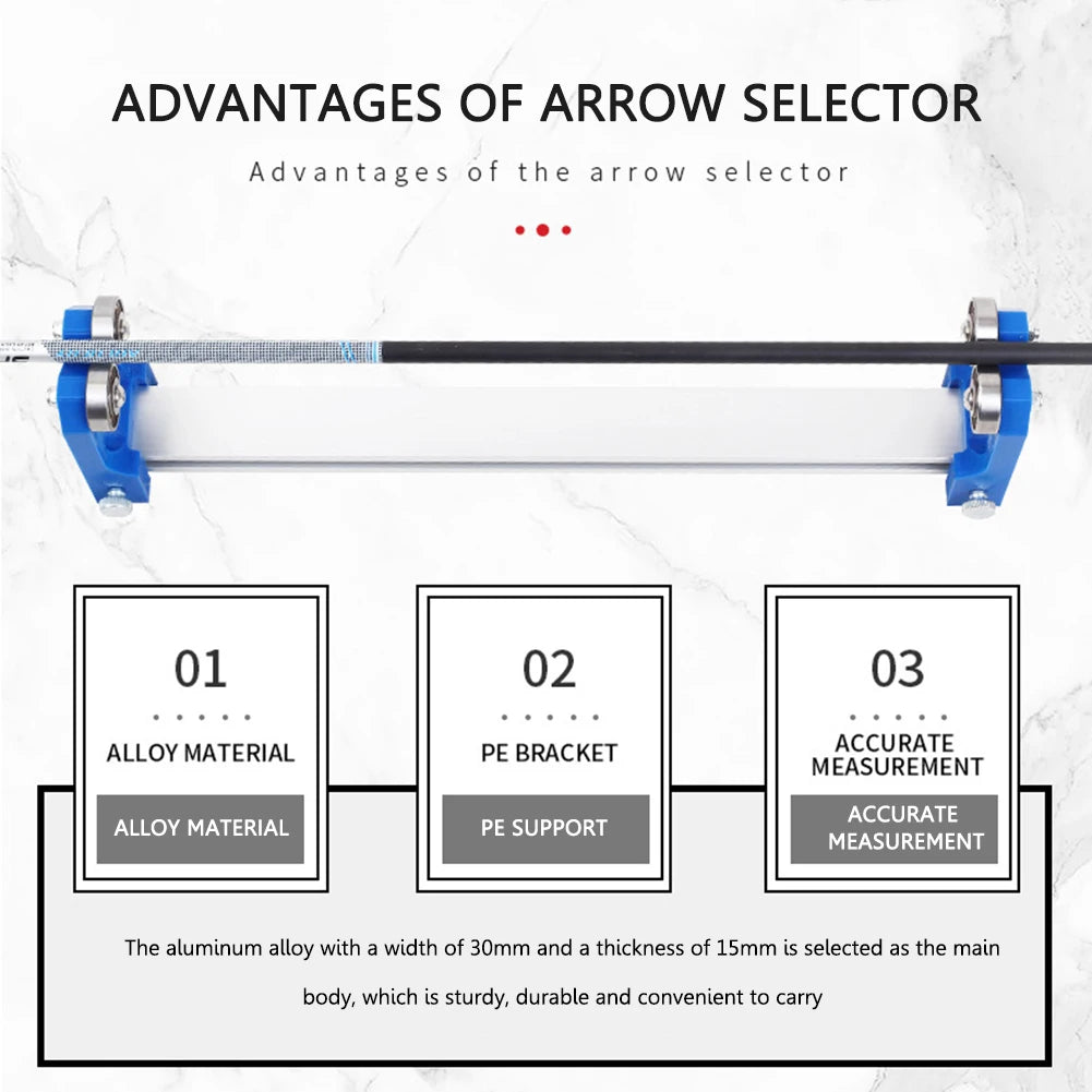 Aluminum Alloy Arrows Straightness Detection Tool Spinner Detector Accurate Measurement Archery