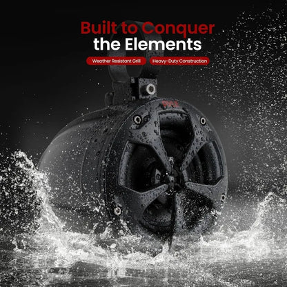 4" Off-Road Bluetooth Waterproof Speakers -800W Peak Power Amplified Speaker System for ATV / UTV, Golf Cart, Boat